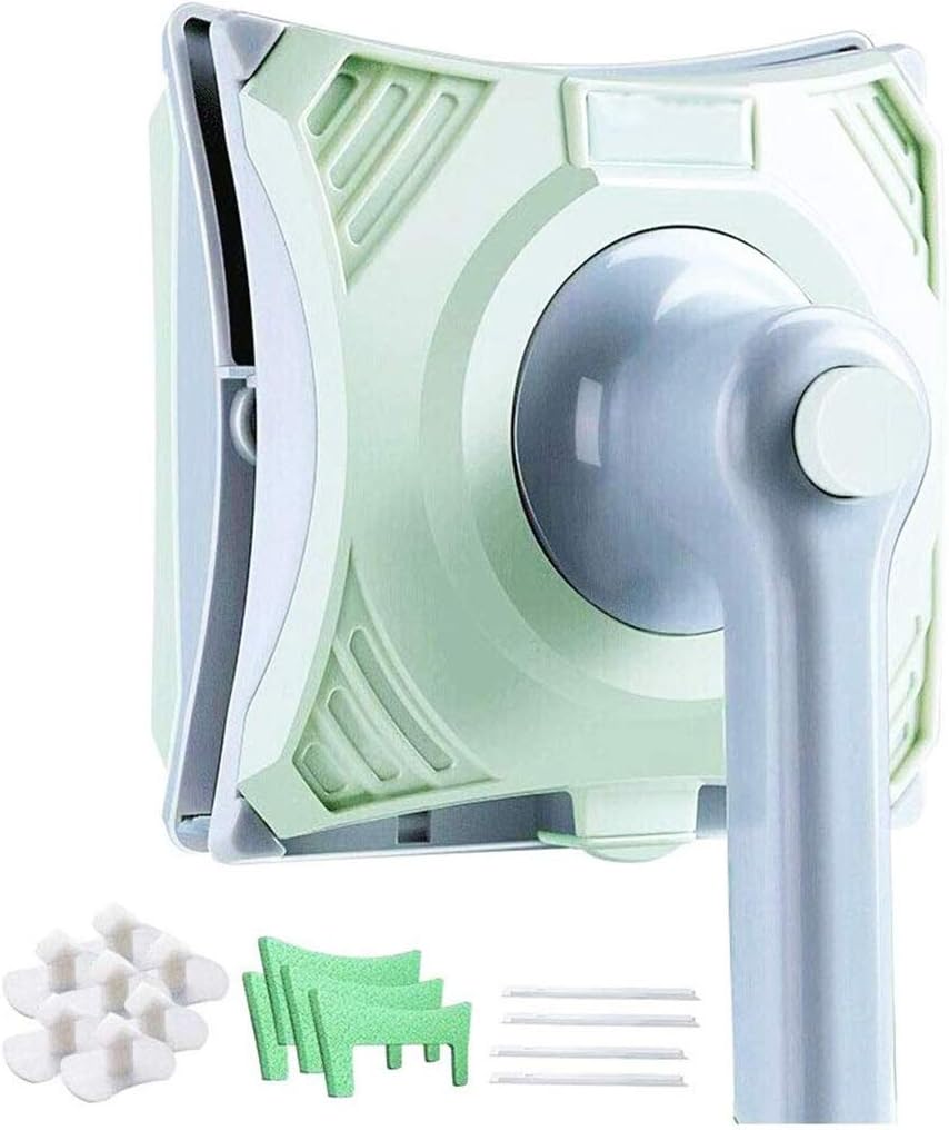 Double-Sided Window Cleaner Glass Wiper Surface Cleaning Tool for High-rise Single Glazed Windows with Thickness