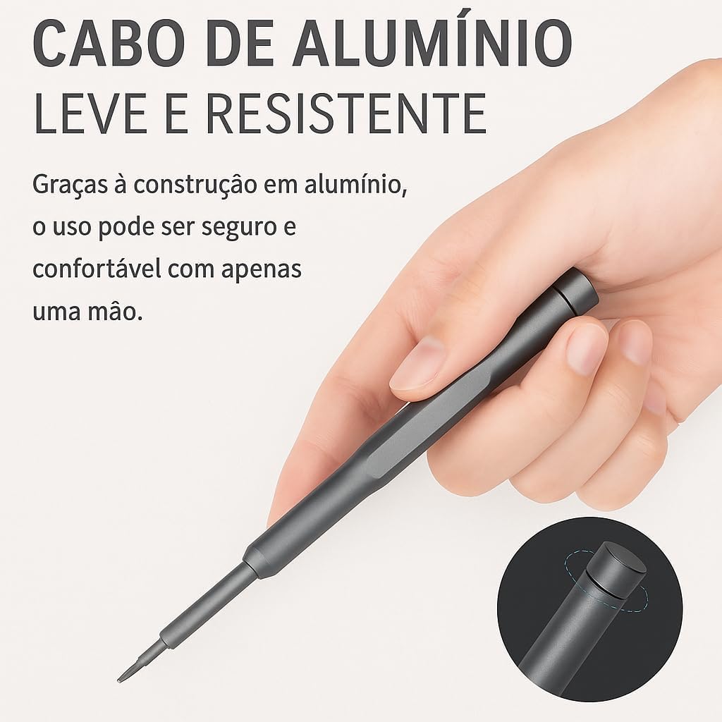 Kit Conjunto de Chave de Fenda 24 em 1 com Estojo Magnético Precisão Ideal para Reparos em Celulares, Notebooks, Relógios e Eletrônicos em Geral Linha Premium