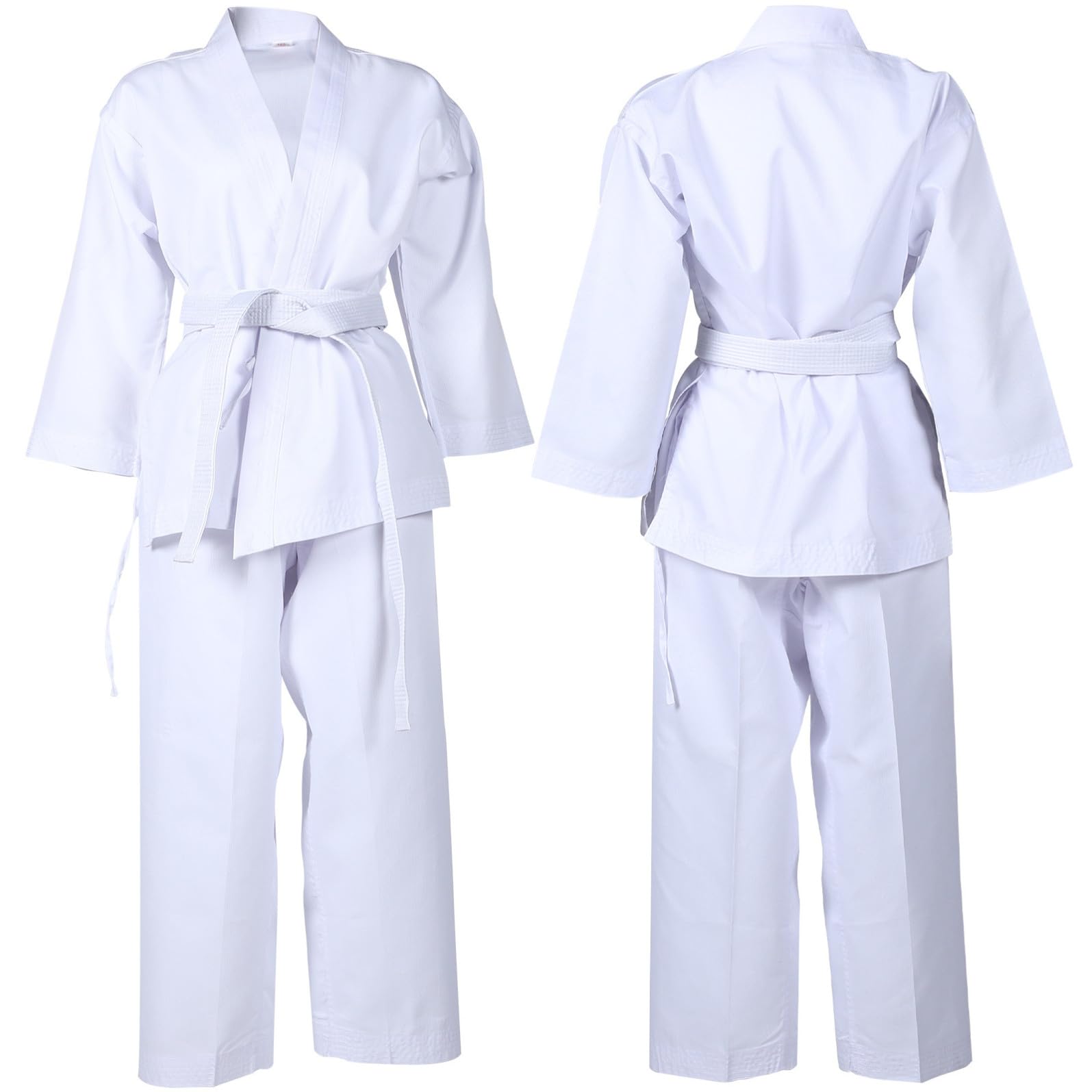 Judogi Adulto Bianco in Poliestere, Abbigliamento da Karate, Taekwondo