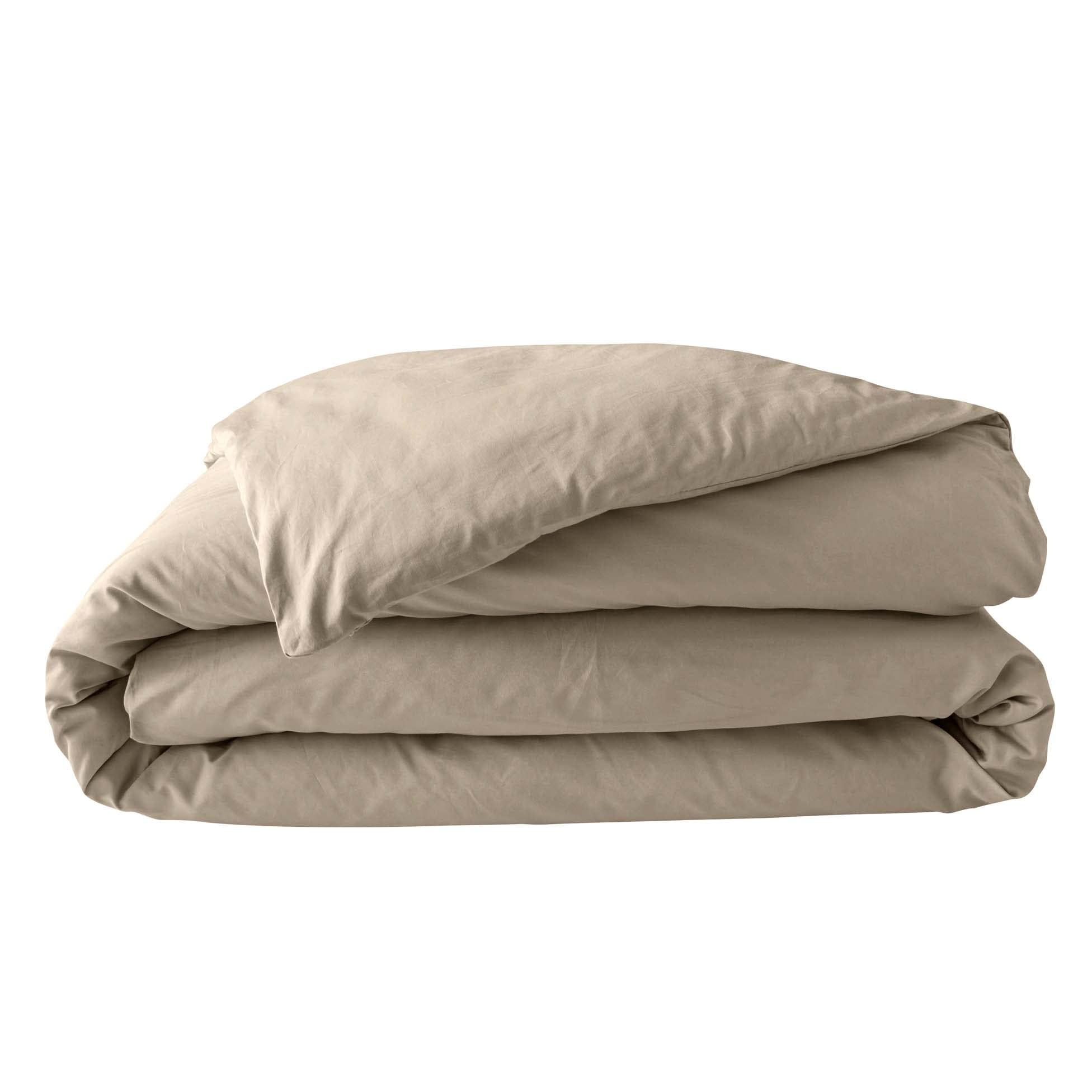 Douceur D'intérieur Sand Duvet Cover 240 X 220 Cm Percale 100% Cotton Percale