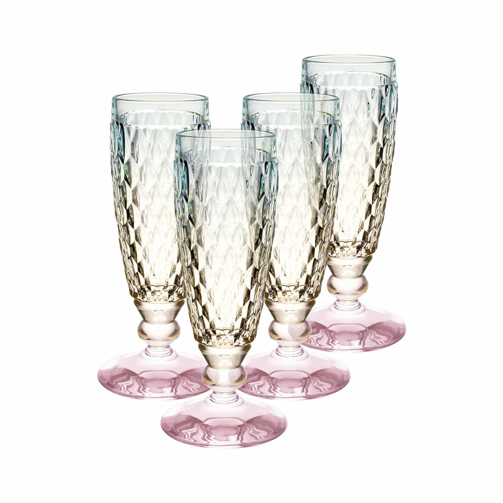 Villeroy & Boch Boston Pearl - Lot de 4 flûtes à champagne multicolores scintillantes - Passent au lave-vaisselle - Verre à champagne ou à champagne - Verre à prosecco - Verre à champagne - Verre en