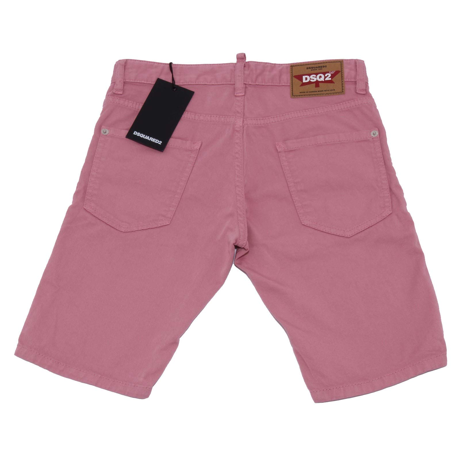 DSQUARED2 5747AB Bermuda Bimbo Boy Pink Denim Shorts Kid [14 Years]