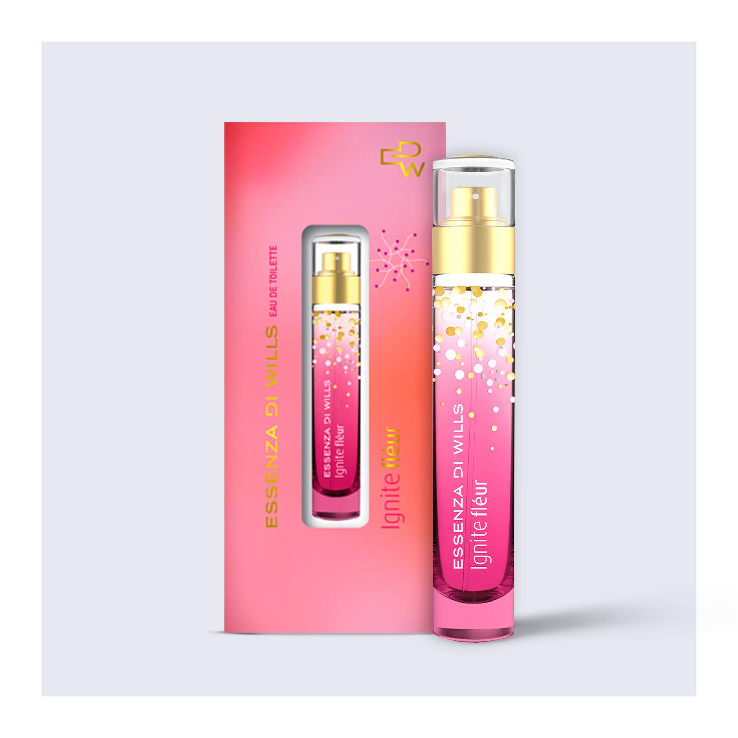 EDW Essenza Ignite Fleur Luxury Eau De Toilette for Women 16ml, Travel Pack|Perfume for Woman, Long Lasting Smell