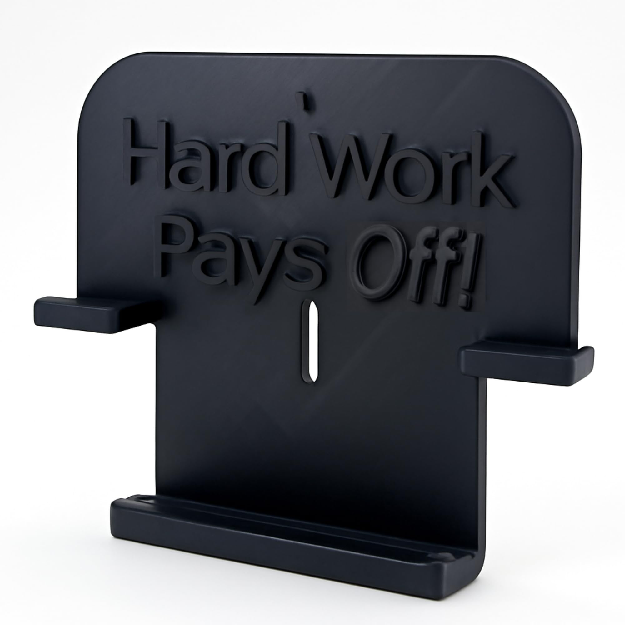 Echo Bike Phone Holder - Air Assault Bike Phone Holder (Hard Work Pays Off, Black)