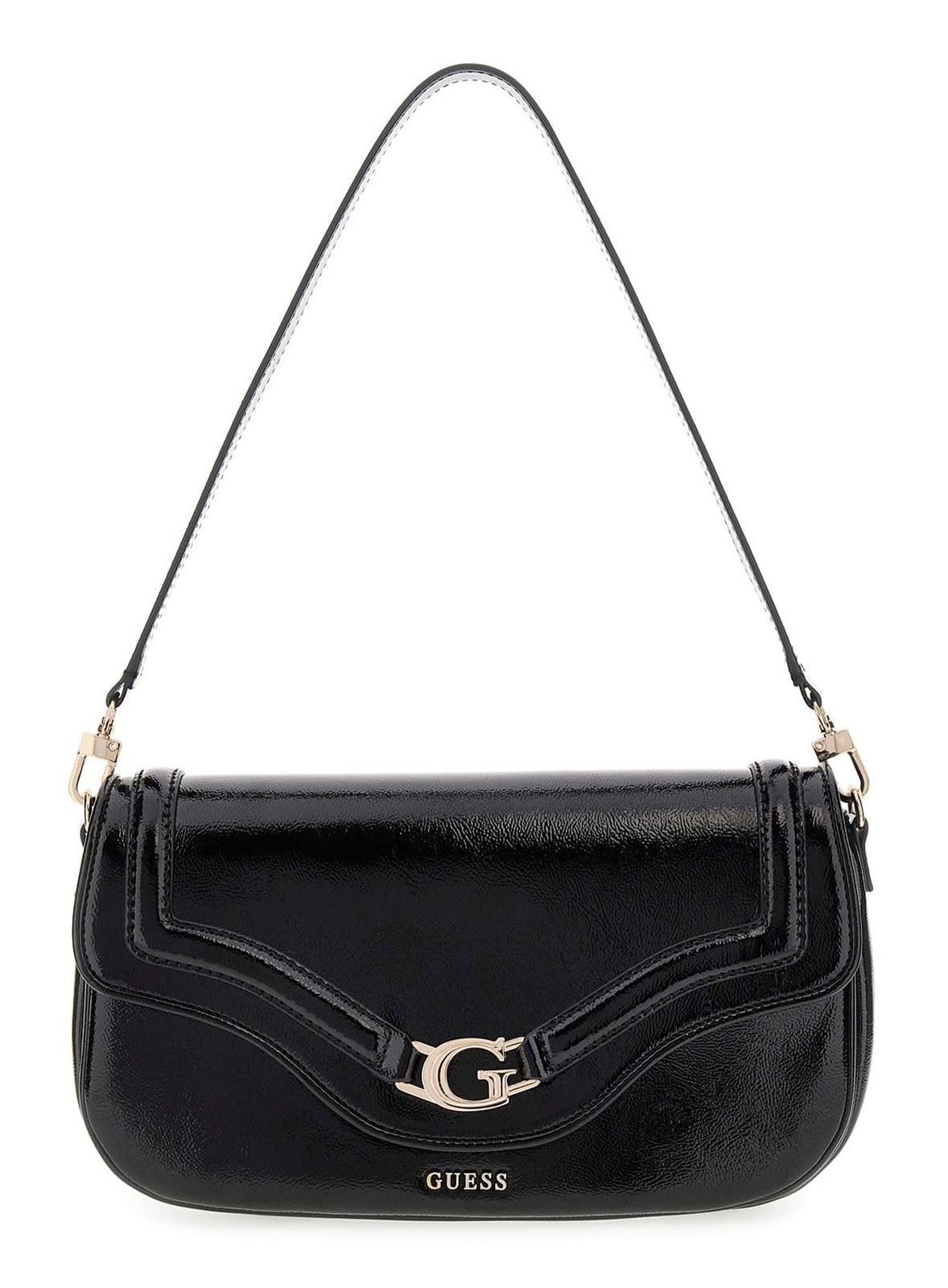 GUESS borsa a tracolla Dea Flap Shoulder Bag Black nero