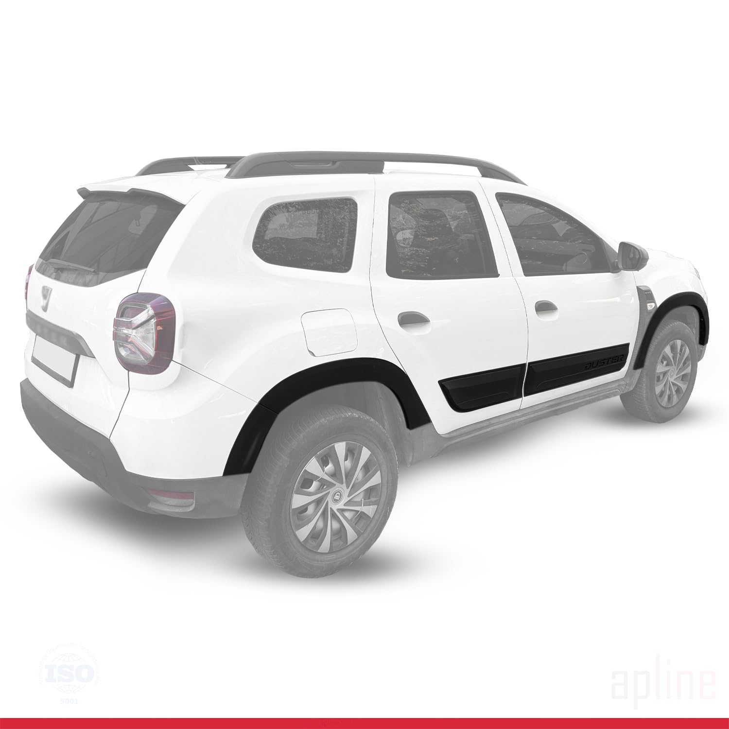 Compatible con Dacia Duster 2018-2024 Fender Protector de paso de rueda parachoques Guardabarros y protección lateral Protección de la carrocería del coche Kit NOİR