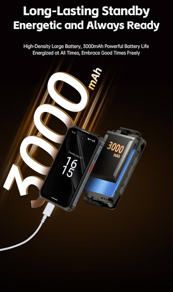 Amazon | MINI 4G防水スマートフォン、3.88インチフルスクリーン