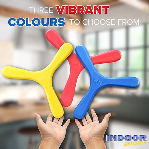 Miniatura 5 de Wicked Booma interior - azul. El mejor boomerang interior del mundo. Boomerang especial de espuma segura "Memorang" para niños y adultos para jugar