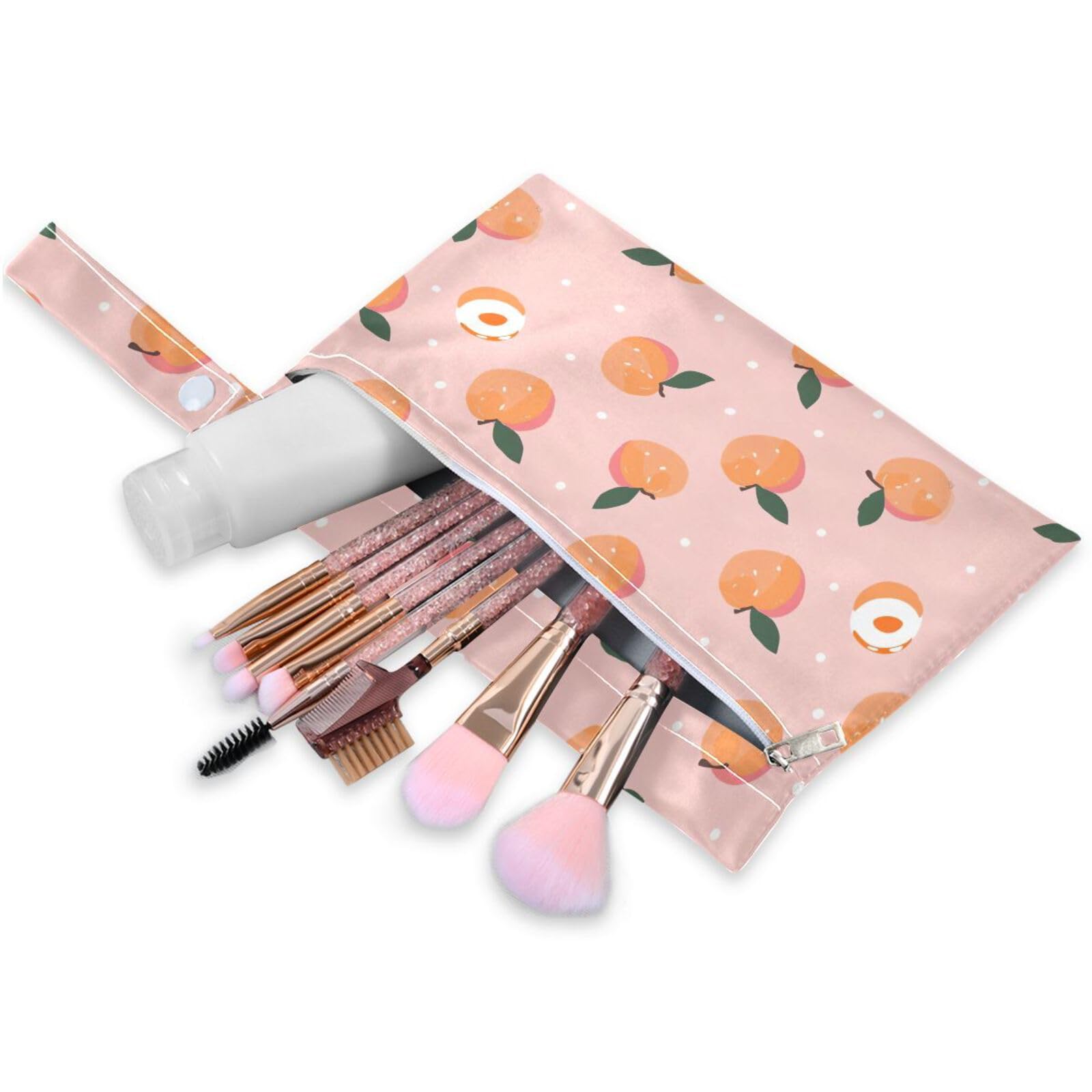 Coikll Wet Dry Bags for Cloth Diaper 2 Pack Waterproof Yoga Gym Bag for Swimsuit Wet Clothes Baby Items-?Lovely Peach ?