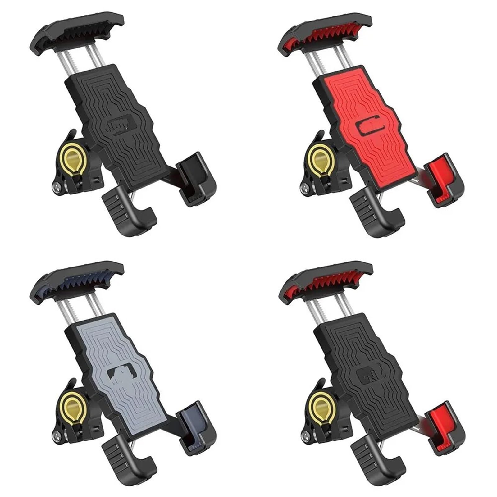 Staffa Navigatore Moto Supporto Per Telefono Per Bicicletta MTB Cellulare Per Bici Moto Smartphone Manubrio Mobile Cavalletto Scooter 6,5 ​​pollici(Black Red)
