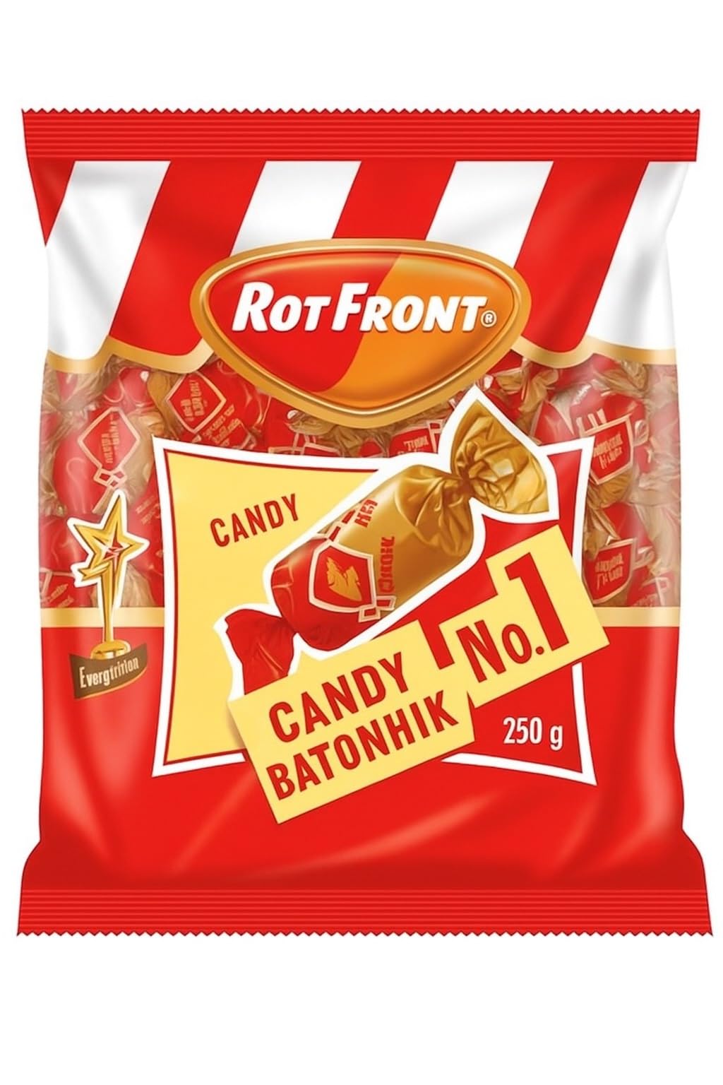 Krasnyi Oktyabr Batonchik Rot Front Original 250g/8.8oz Imported Gourmet Russian Candy Bars by UNICONF