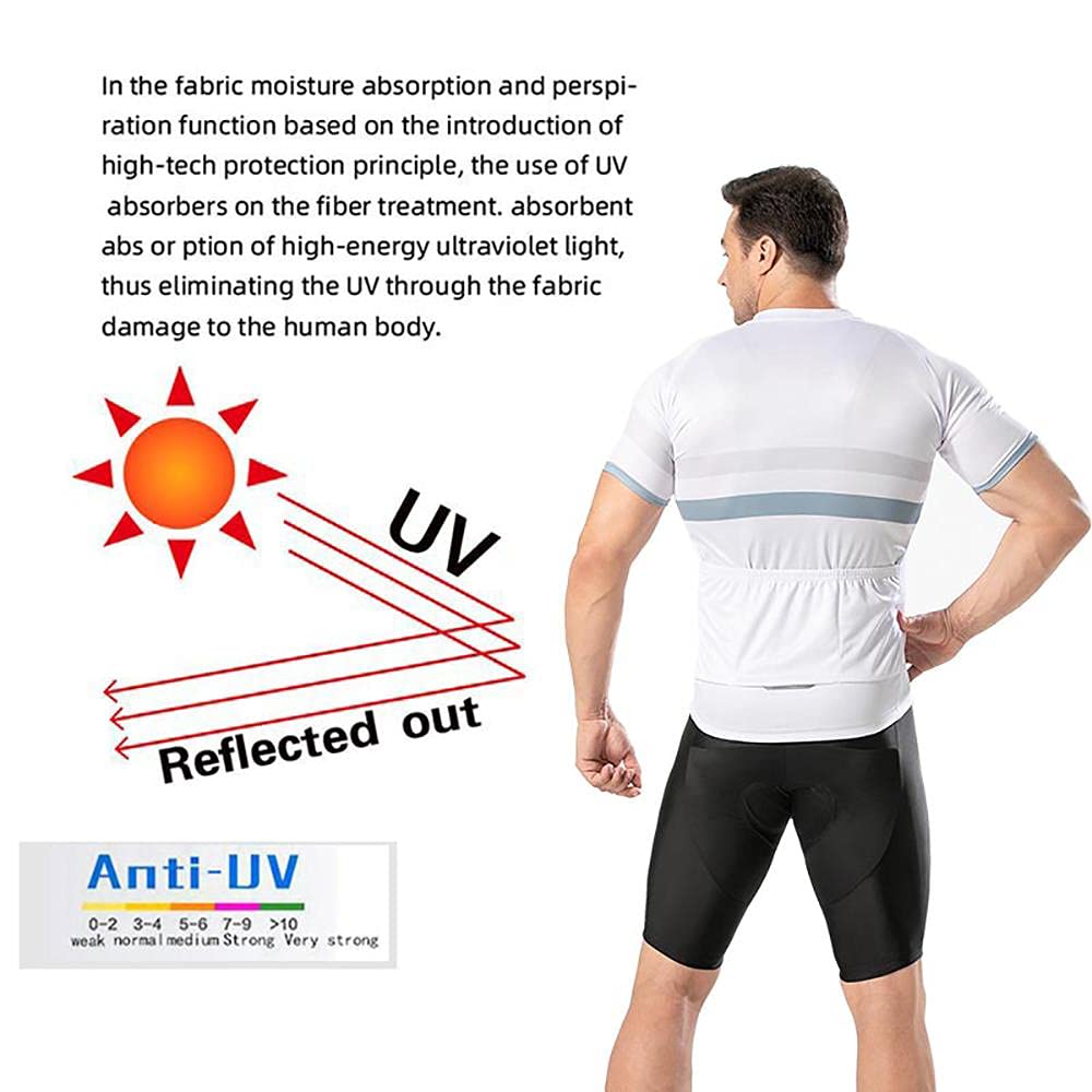 Hombres Jersey + Pantalones Cortos Mangas Cortas de Ciclismo Ropa Maillot Transpirable para Deportes al Aire Libre Ciclo Bicicleta