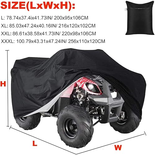 Miniatura 2 de Cubierta impermeable para cuatrimoto Quad ATC 4 ruedas, almacenamiento al aire libre, polvo, nieve, resistente a desgarros, cubiertas protectoras de