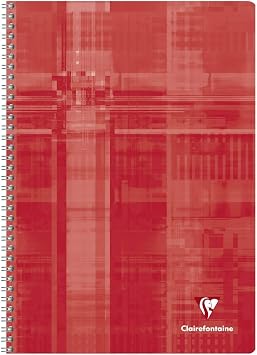 Clairefontaine 8731C Spiral Exercise Book with Double Spiral 17 x 22 cm 60 Sheets French Ruling 90 g Assorted Colours Pack of 1