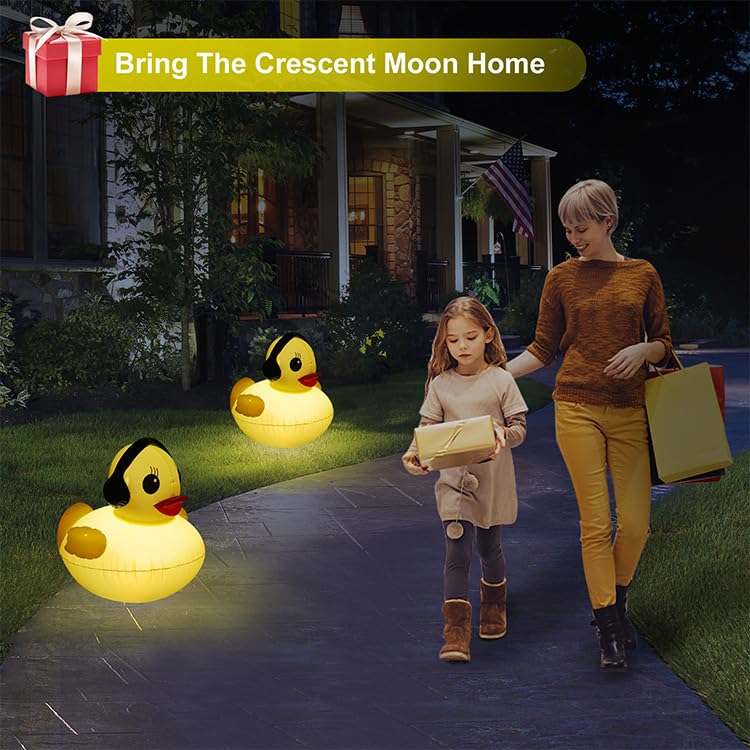 Lanterne Solaire Gonflable Canard IP68 Lampe LED Flottante pour Piscine Bassin Jardin