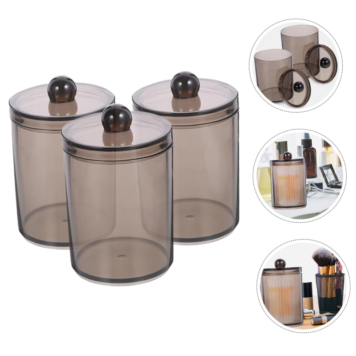 9stücke Baumwoll-tupfer-behälter Mit Deckel Schicke Und Praktische Aufbewahrungsbox Für Wattepads Make-up-schwämme Und Mehr Für Badezimmer Und Schminktisch