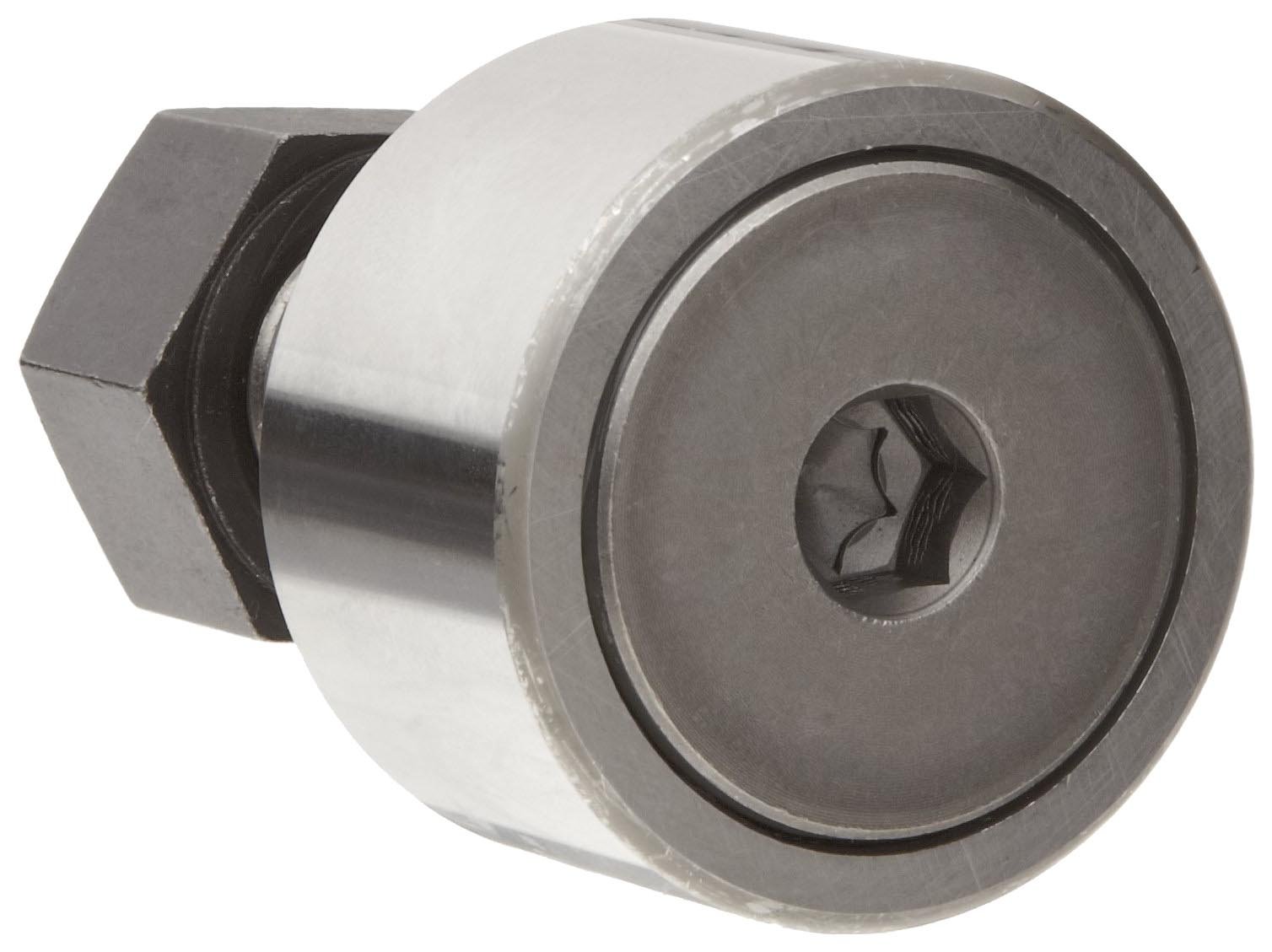 OsbornNCF1/2SB Needle Bearing Load Runner, Plain, Concentric Stud, 0.50" Roller Diameter, 0.43" Roller Width, 0.19" Stud Diameter, 0.63" Stud Length, Standard