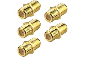 VCE Coaxial Cable Connector, RG6 F-Type Gold Plated Adapter Female to Female...