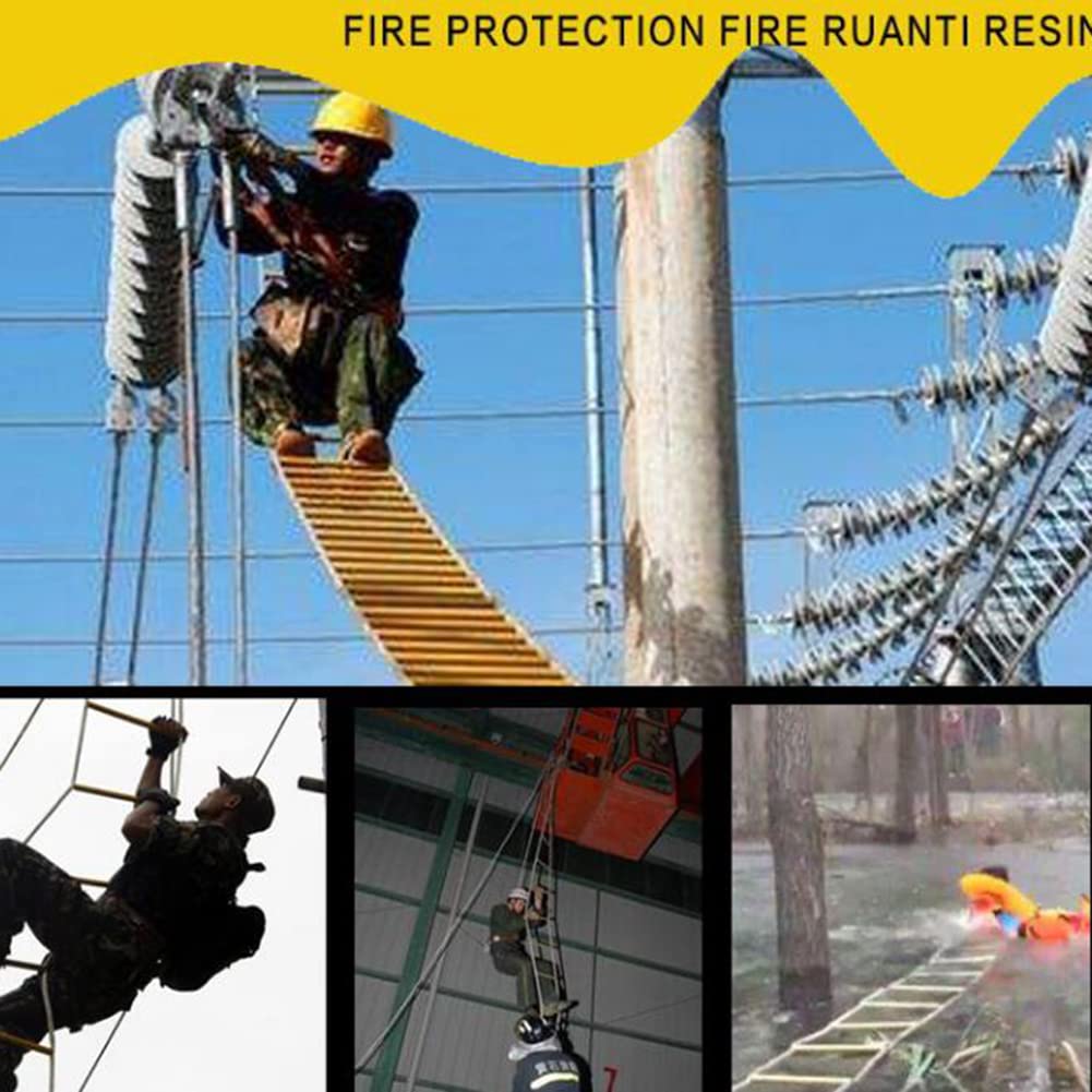 Escaleras Suaves contra Incendios Escaleras de Cuerda de Escape Entrenamiento de autorrescate Antideslizante Escalada al Aire Libre Alta altitud por el Eje Escaleras de Resc