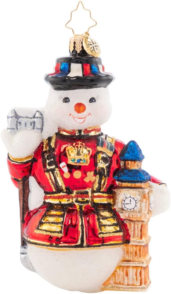 Christopher Radko Hand-Crafted European Glass Christmas Decorative Ornament, Cali Claus