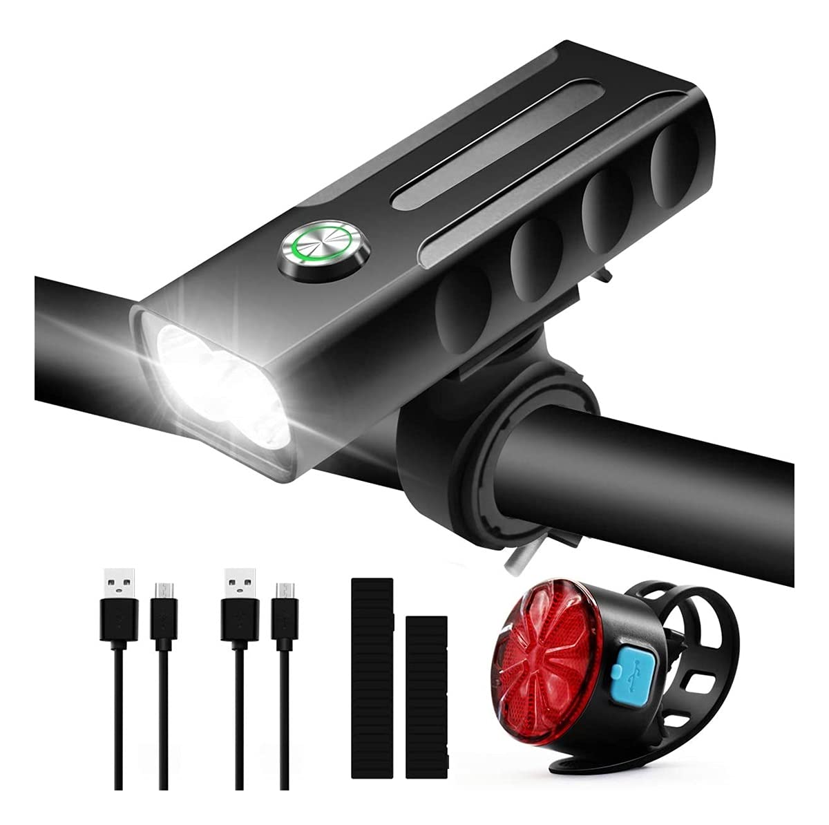 Luces de bicicleta recargables para rutas nocturnas seguras en ciclismo de montaña