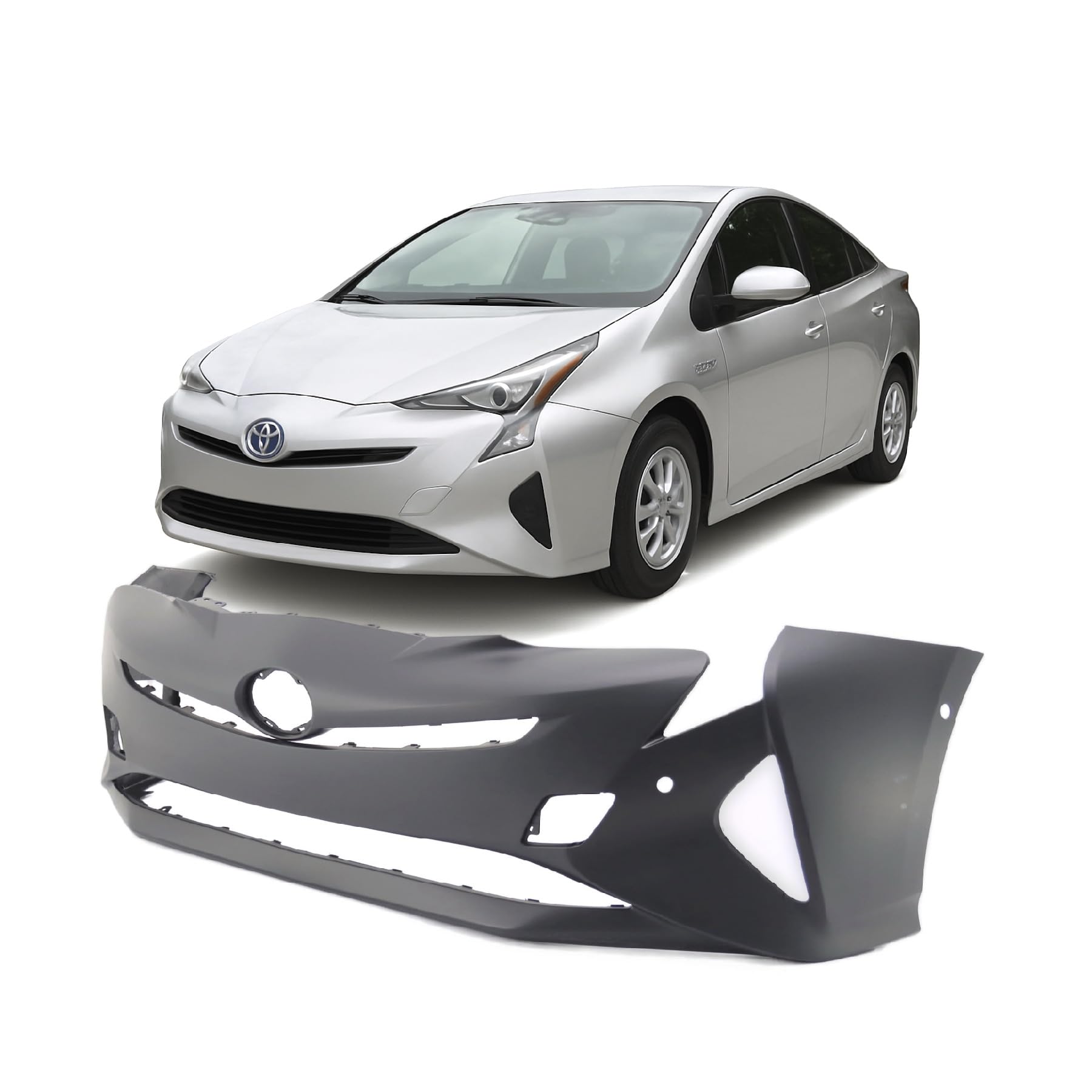FitParts Compatible with Toyota Prius 2016–2018 Front Bumper Cover
