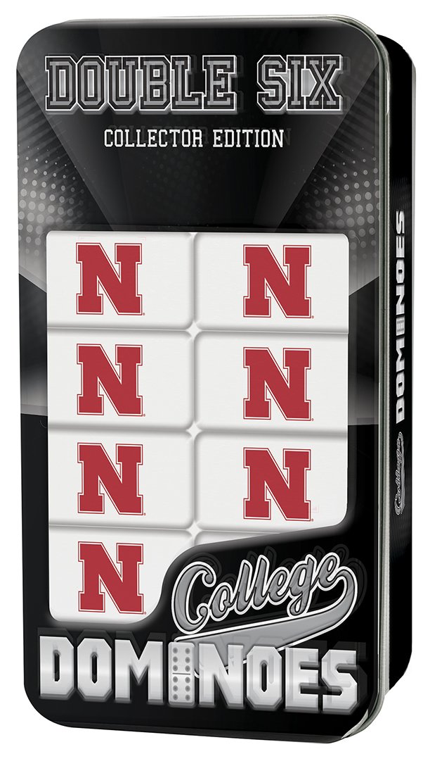 MasterPieces Game Day - NCAA Nebraska Cornhuskers - 28 Piece Team Logo Double Six Domino Set