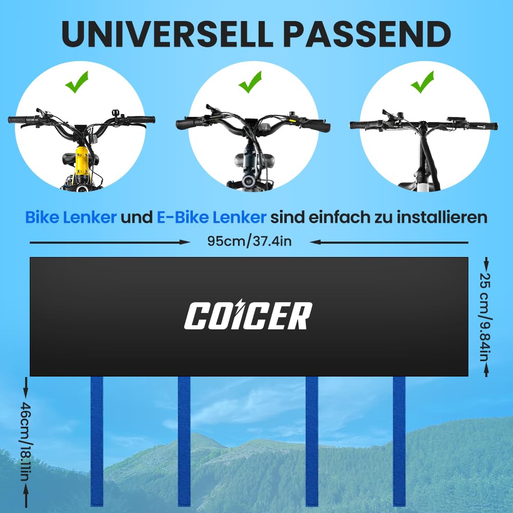 Coicer 2er Pack Lenkerschutzhülle Ebike Transportschutz Fahrrad Zubehör Fahrradabdeckung Wasserfest Feuchtigkeits- und Staubgeschützt Fahrrad Abdeckung