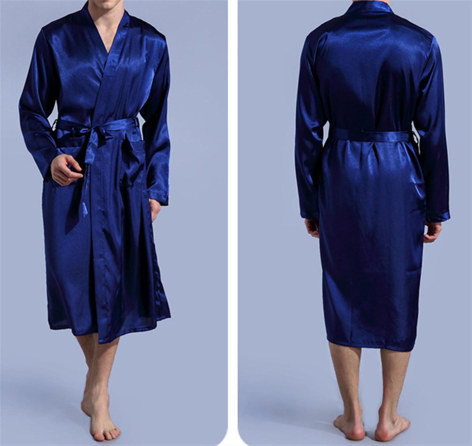 Accappatoio Camicie da Notte Accappatoio Assorbente Uomo Tinta Unita Accappatoi Taglie Forti Pigiama da Donna(B,S)
