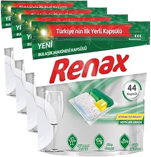 Renax Bulaşık Makinesi Kapsül Deterjanı 44 Adet (4 paketi)