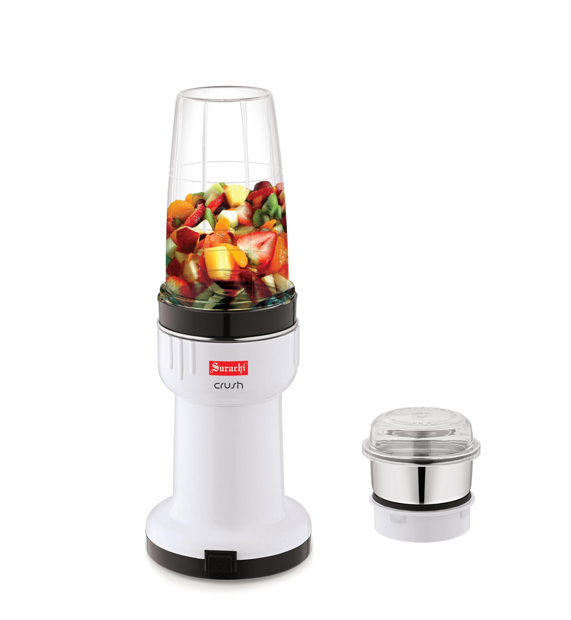 Suruchi Crush 3in1 Mini Grinder - Compact 300W Mixer, Grinder, Blender with Dry Grinding Jar, Chutney Attachment, and Polycarbonate Bullet Jar-picture-24