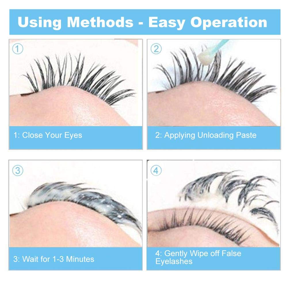 Eyelash Remover Cream, 5g Anti-irritation Grafting Eyelash Extension Remover Glue Adhesive Gel Removing Cream