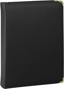 Samsill 15250 Classic Zipper Ring Binder, 1.5-Inch, Black