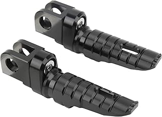 Aramox 1 par Pedaleiras Dianteiras de Motocicleta Alça Curta Pedaleiras de Processo CNC Pedaleiras de Motocicleta Descanso Dianteiro T6063 Substituição de Liga de Alumínio para CFMOTO 450SR 2022-2023 (Preto)