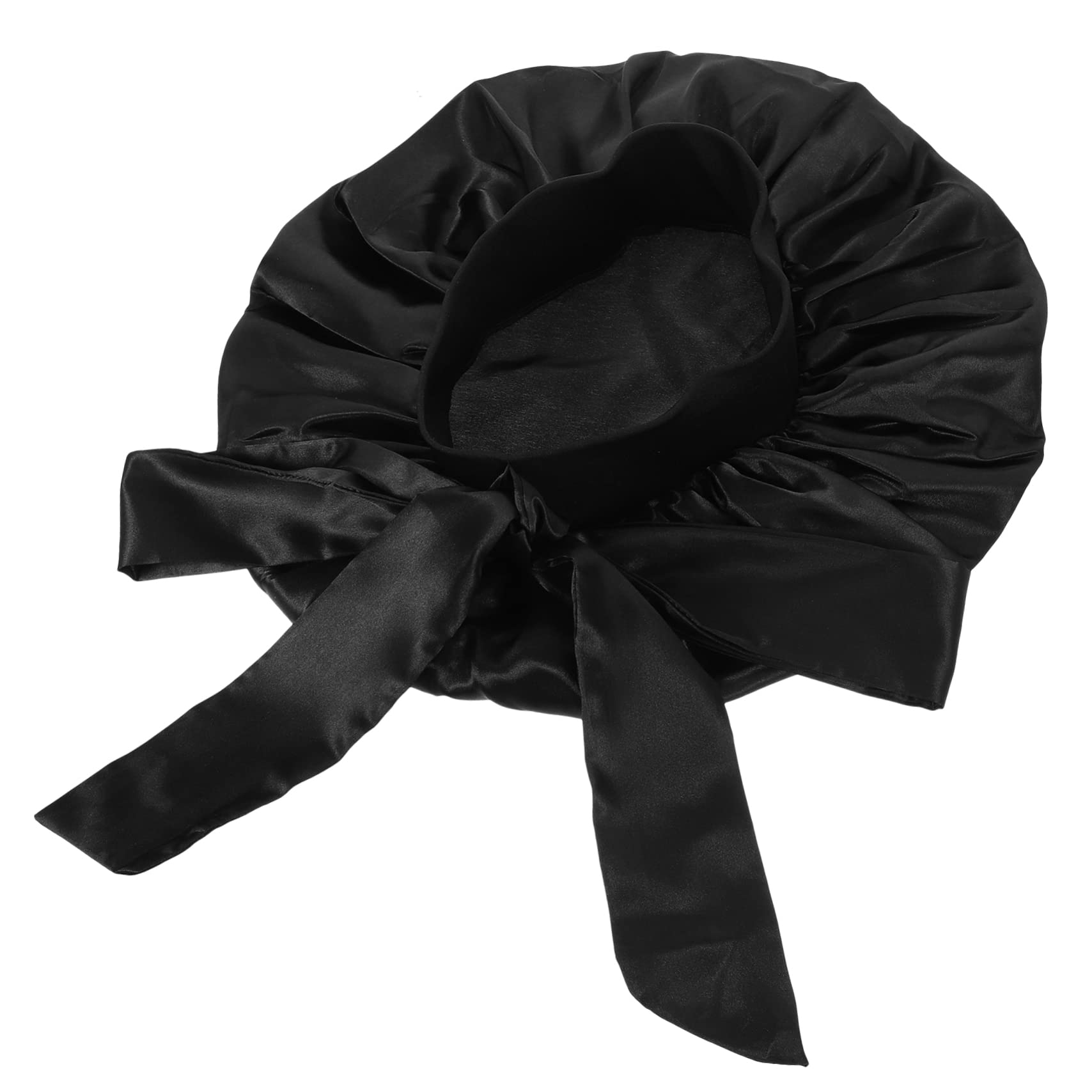 minkissy 3piezas Gorro De Para Mujeres Con Lazo Capucha Grande De Satén Gorro De Baño Elástico y Reutilizable Para Spa y Sueño