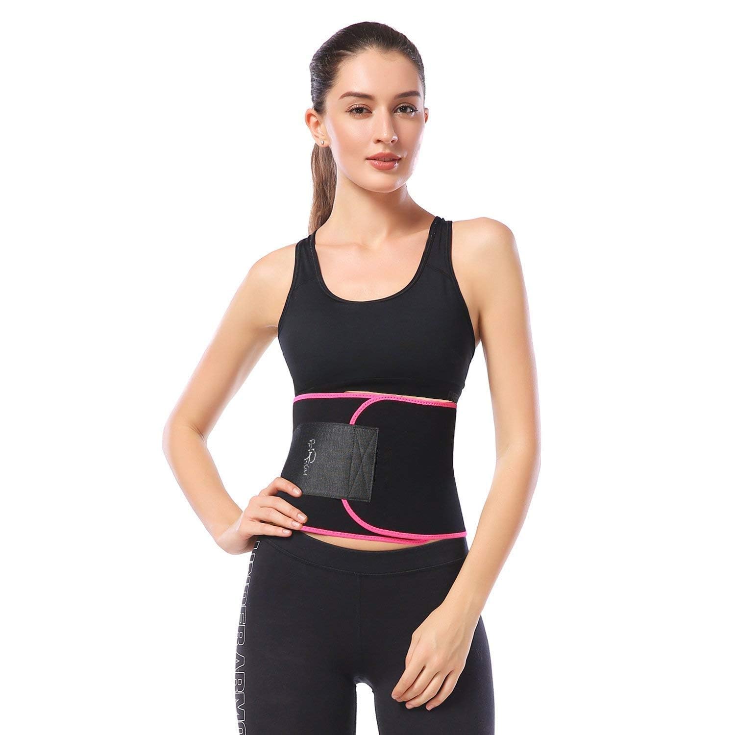 BQH Sweat Slim Belt Stomach Wrap Waist Trainer Belly Fat Burner Waist Trimmer Tummy Sweat Belt Workout Black (B0CTMLPVBG) Amazon Price History, Amazon Price Tracker