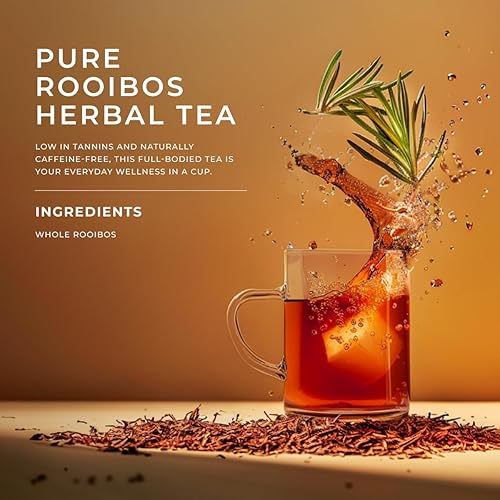 Miniatura 3 de Gya Tea Co Red Rooibos - Té de hierbas descafeinado de hojas sueltas - Sabor delicioso y robusto - 5.29 onzas (70 tazas) - Rico en antioxidantes