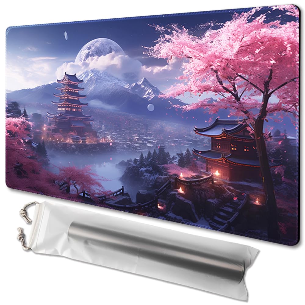 MTG Playmat 24x14 Inches - Non-Slip Gaming Mat With Storage Bag, Card Game & Mousepad Desk Mat
