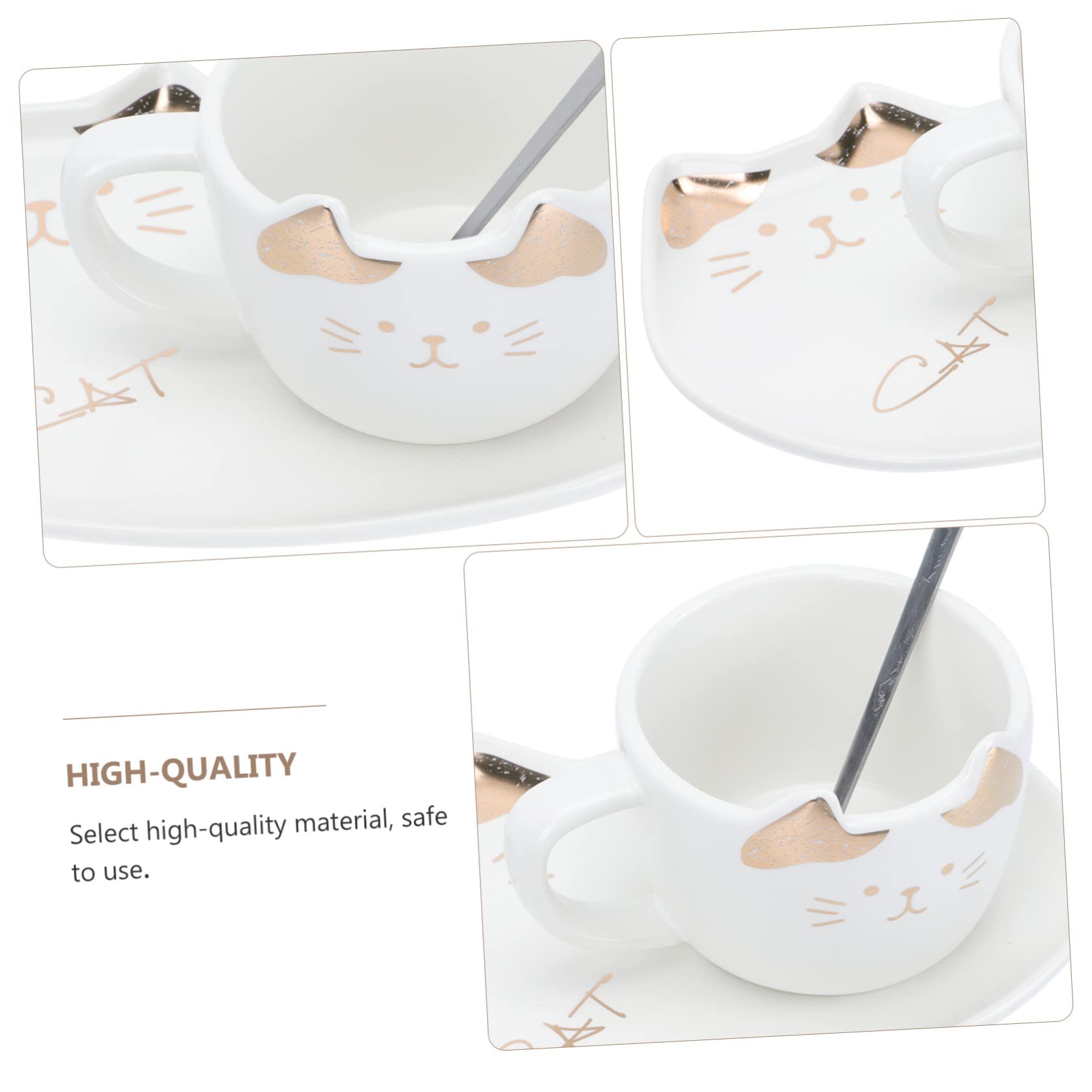 Tasses à café en céramique, Tasse et soucoupe en porcelaine fine, 1 ensemble de tasses à café en forme de chat, verre expresso, drapeau de vélo, tasses à expresso italiennes, tasses à café expresso au