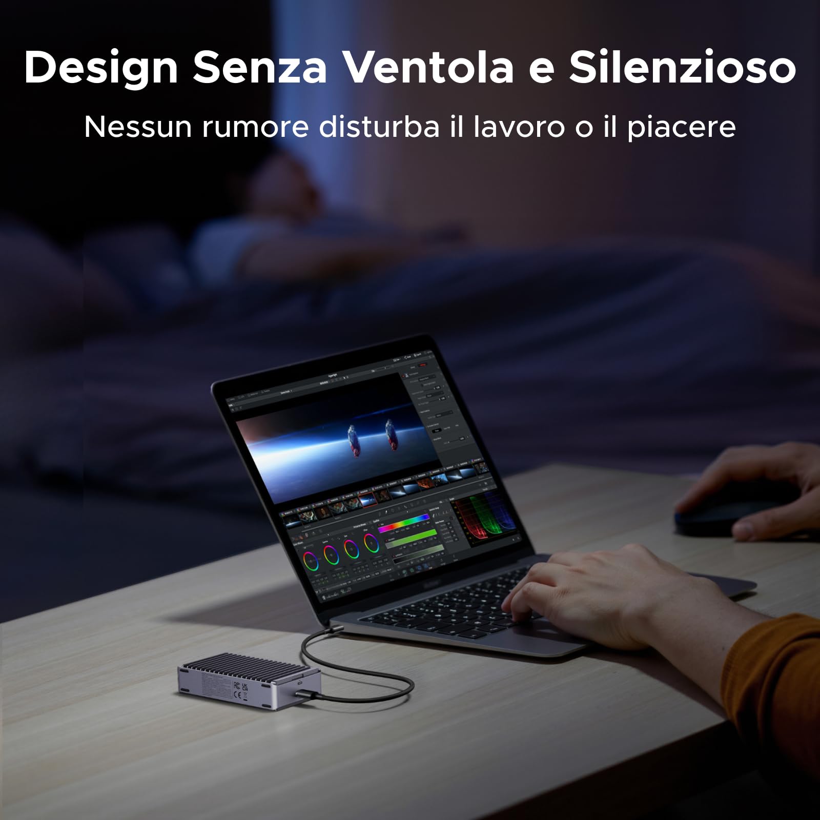 UGREEN Case Esterno per SSD M2 NVMe da 40Gbps, Enclosure USB 4 Compatibile con Thunderbolt 4/3 per Disco Rigido in Alluminio per Mac OS/Windows/Linux