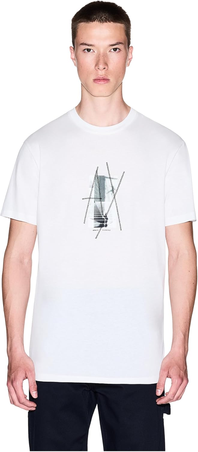 Armani Exchange Mens Center Graphic Logo Tee