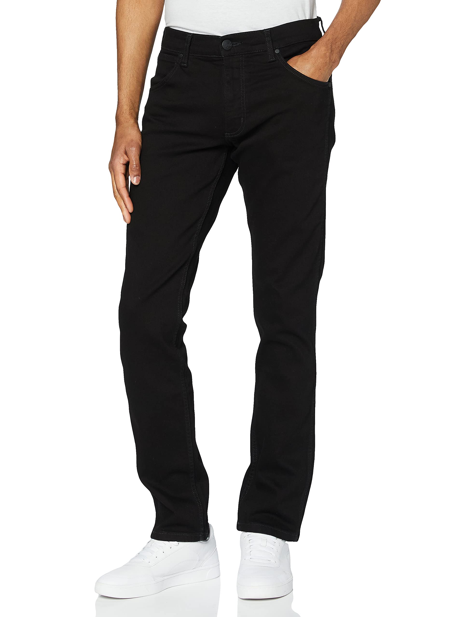 Wrangler Men's Greensboro Jeans Jeans, Black Valley, 40W / 34L