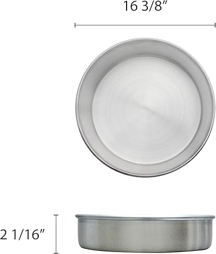Miniatura 2 de Molde de aluminio para hornear pasteles de 16 x 2 pulgadas, de capa redonda, utensilios para hornear pasteles, para tartas, pizza, cumpleaños,
