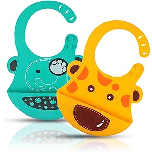 Bavaglini In Silicone Per Bambini | 3 Pezzi | Impermeabili Con Tasca | Facili Da Pulire | Regolabili - Foto 7