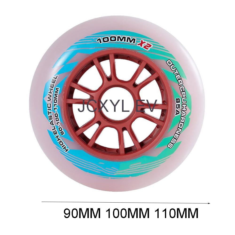 Confezione da 6 Ruote per Pattini in Linea, Ruote per Pattini a rotelle 85A, Ruote di Ricambio scorrevoli per Pattini a rotelle, Pneumatici Resistenti 90/100/110 mm
