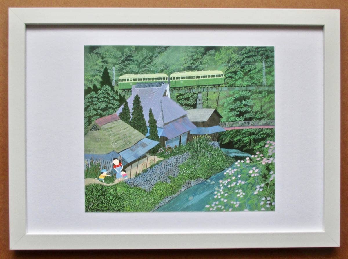 Amazon.co.jp: 原田泰治「ねむの花」 画集画 A4額入り（これ1点