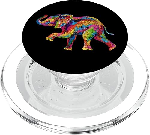 Elefante con estampado de elefante en PopSockets MagSafe PopGrip para iPhone