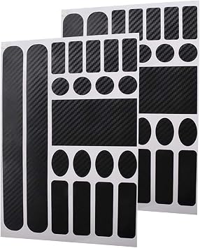 Yoohey 2PCS Bicycle Chainstay Protector Adhesive Protectors Film Cover Decal Chainstay Frame Guard for Mountain Bike Chain Protective, Carbon Fibre