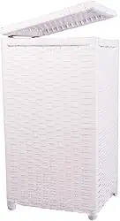 Cesto De Roupa Fibra Sintética 45 Litros Roupeiro 30x30x60 (Branco)