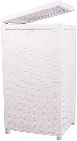Cesto De Roupa Fibra Sintética 45 Litros Roupeiro 30x30x60 (Branco)
